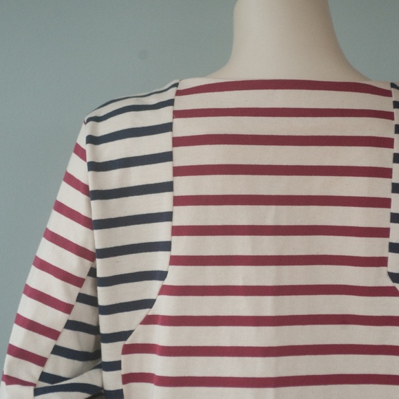 Sophie Hulme Burgundy Stripe Nautical Breton Top - Picture 10 of 10